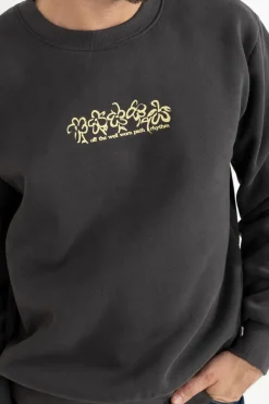 Rhythm Fleece*Markings Fleece Crew Stone Blue StoneBlue