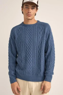 Rhythm Knits*Mohair Fishermans Knit Slate