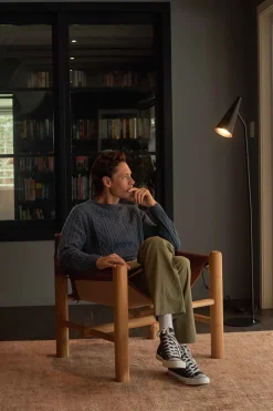 Rhythm Knits*Mohair Fishermans Knit Slate