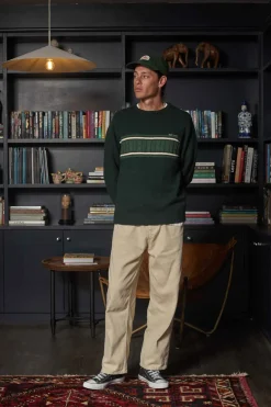 Rhythm Knits*Mohair Stripe Knit Dark Green DarkGreen