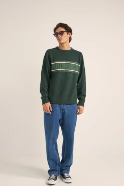 Rhythm Knits*Mohair Stripe Knit Dark Green DarkGreen