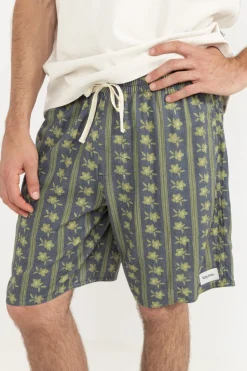 Rhythm Shorts*Overlap Jam Stone Blue StoneBlue