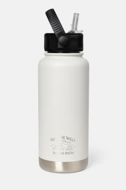 Rhythm Drinkware*Pargo Worn Path 950ml Bottle w/ Straw Bone White