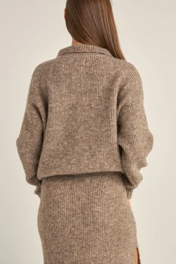 Rhythm Knits*Quinn Zip Knit Oatmeal