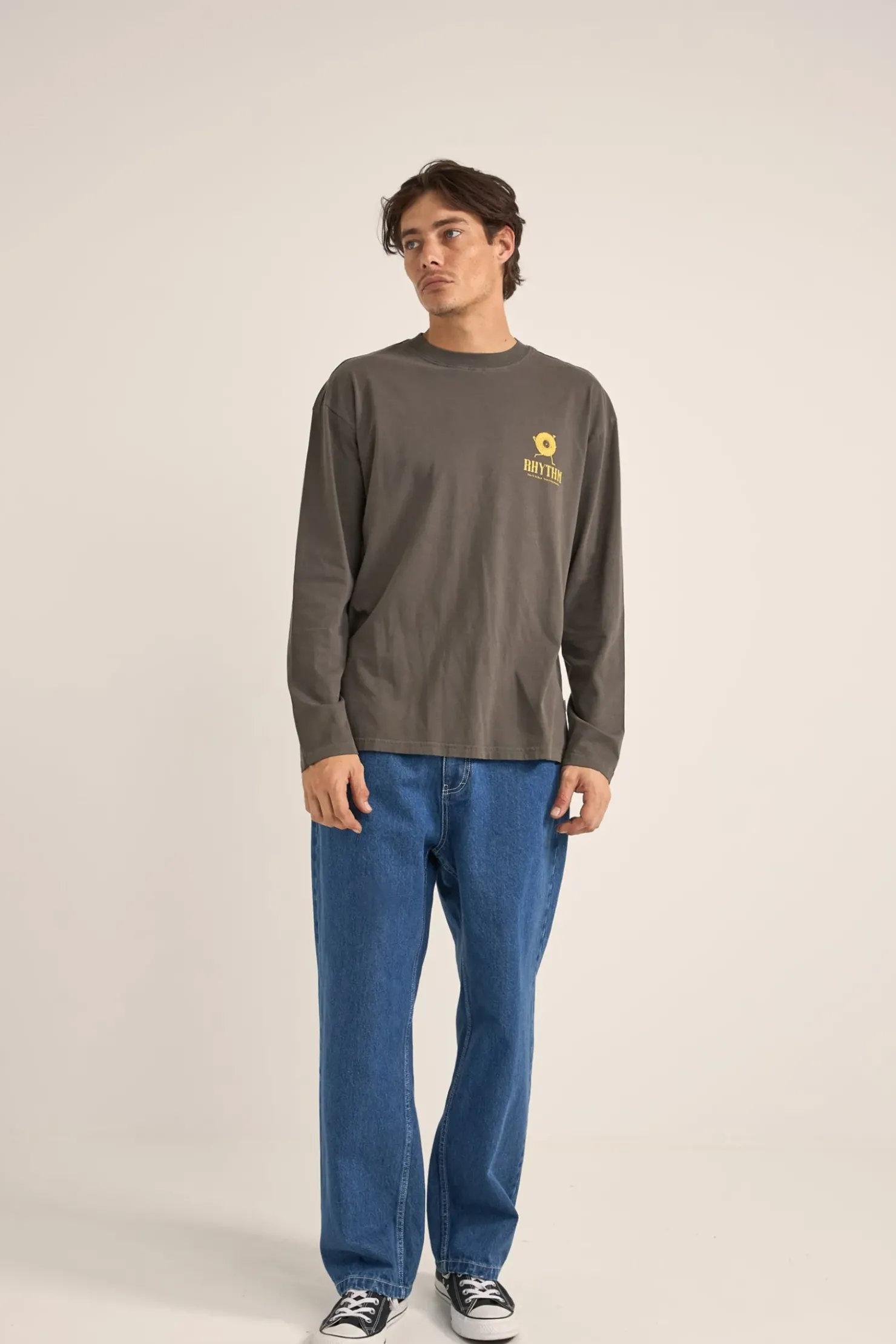 Rhythm T-shirts*Record Vintage Ls T-Shirt Vinatge Black VinatgeBlack