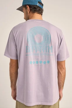Rhythm T-shirts*Record Vintage Ss T-Shirt Plum