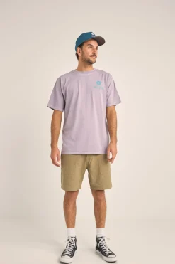 Rhythm T-shirts*Record Vintage Ss T-Shirt Plum