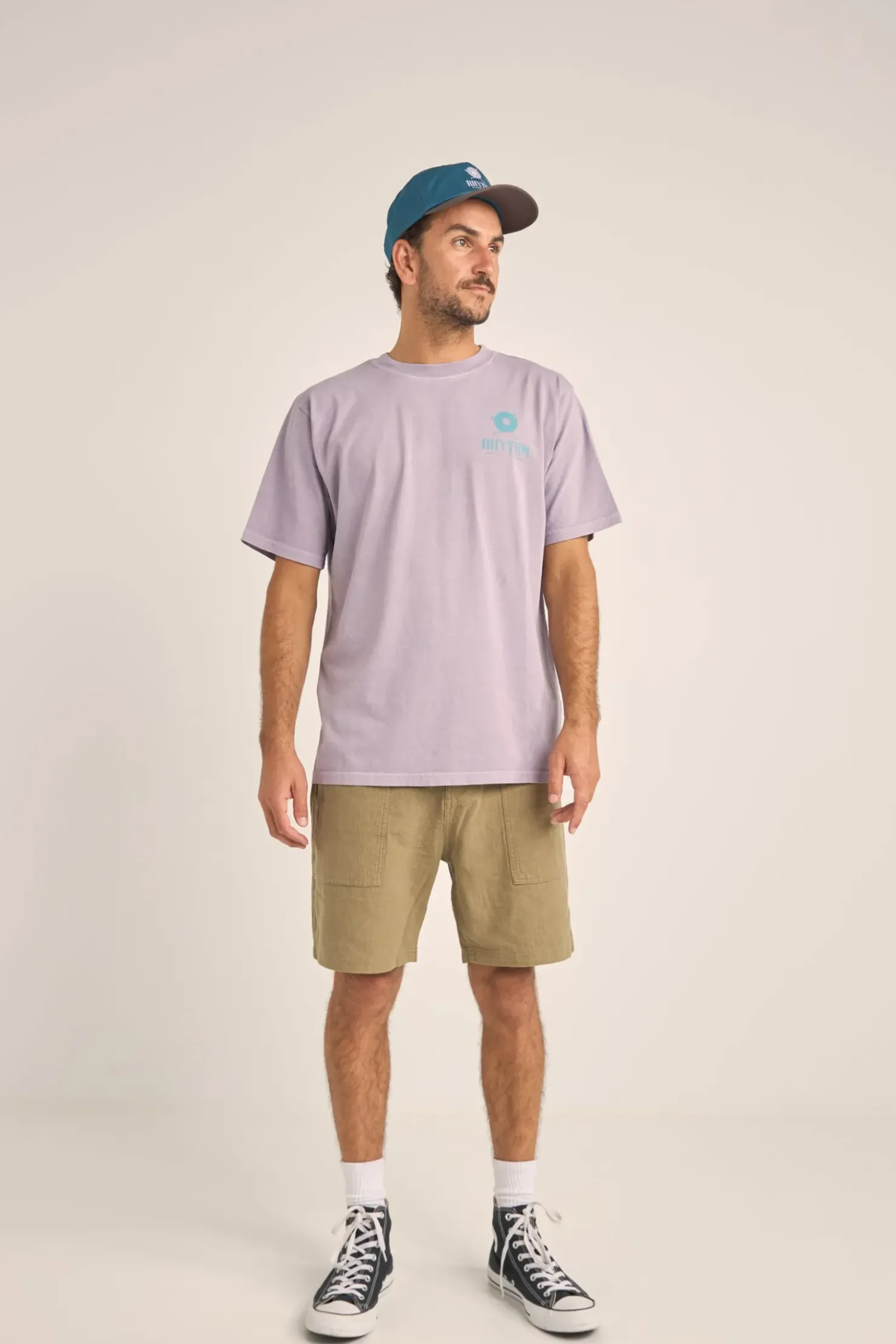 Rhythm T-shirts*Record Vintage Ss T-Shirt Plum