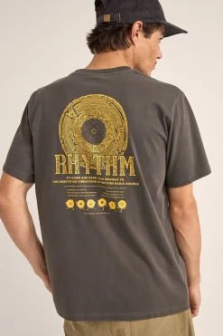 Rhythm T-shirts*Record Vintage Ss T-Shirt Vintage Black VinatgeBlack