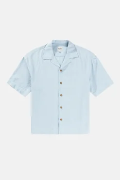 Rhythm Woven Shirts*Relaxed Stripe Ss Shirt Blue