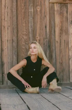 Rhythm Fashion Tops*Riley Denim Vest Vintage Black VintageBlack