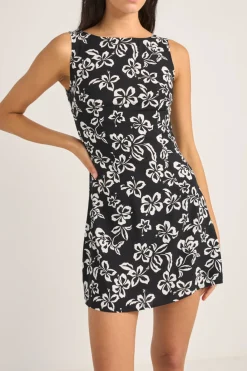 Rhythm Dresses*Roselle Tie Back Mini Dress Roselle Floral RoselleFloral