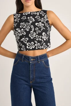 Rhythm Fashion Tops*Roselle Tie Back Top Roselle Floral RoselleFloral