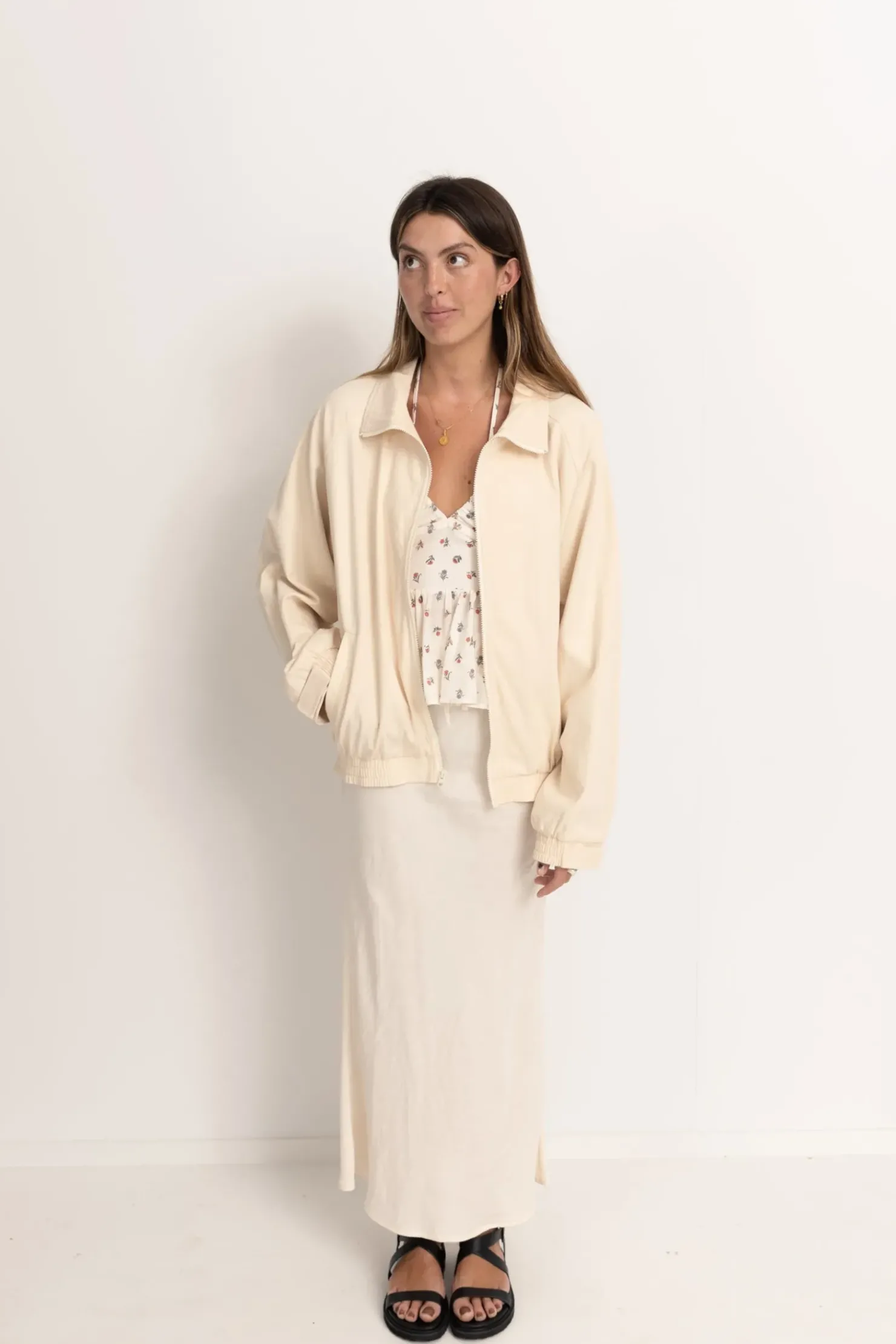 Rhythm Jackets*Santa Monica Bomber Jacket Cream