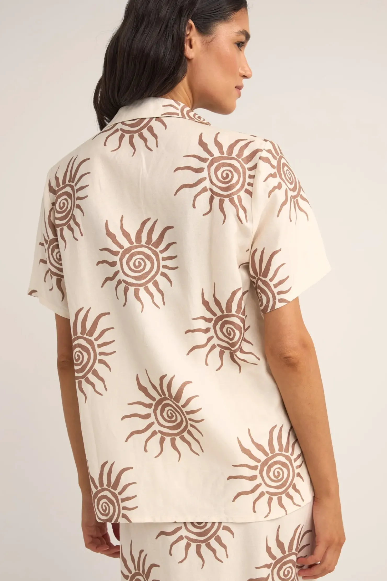 Rhythm Fashion Tops*Seafarer Short Sleeve Shirt Brown