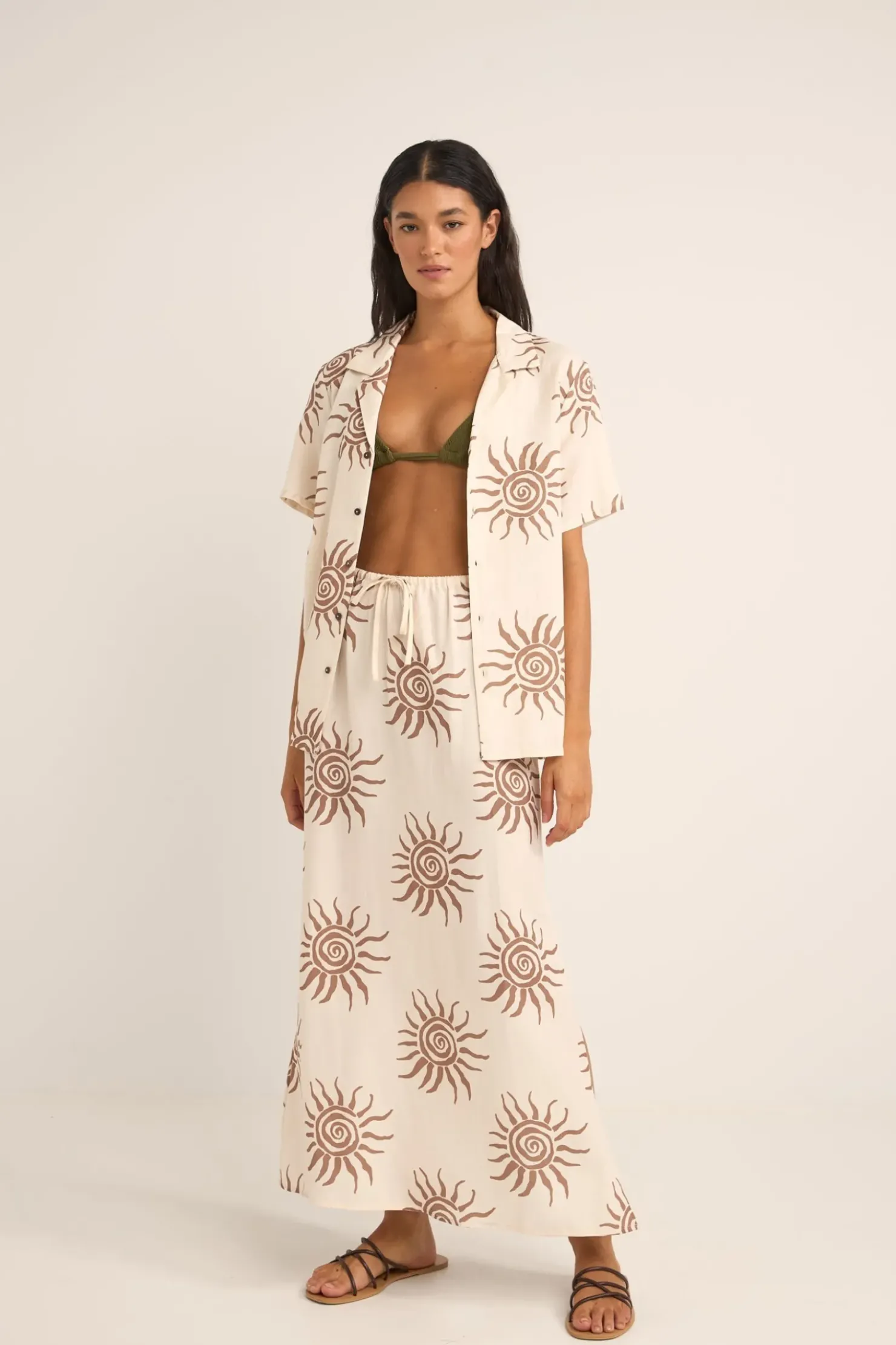 Rhythm Fashion Tops*Seafarer Short Sleeve Shirt Brown