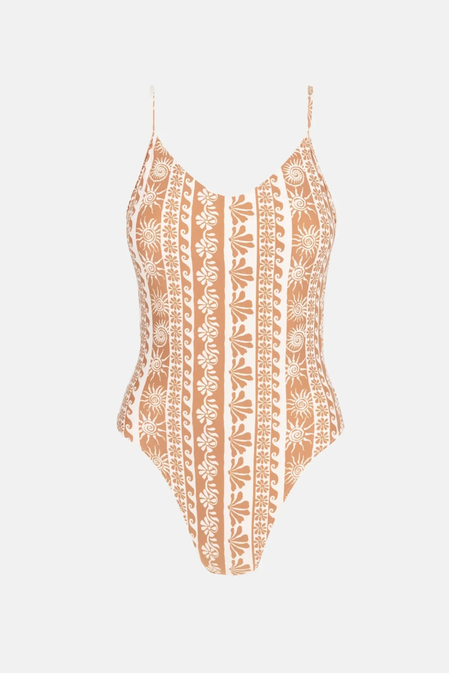 Rhythm One Piece Swim*Seafarer Tie Back Minimal One Piece Brown