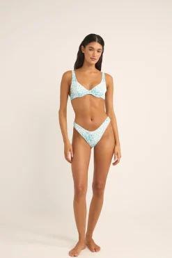 Rhythm Swim Bottoms*Serenity Floral Hi Cut Pant Blue