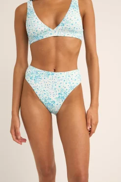 Rhythm Swim Bottoms*Serenity Floral Hi Waist Pant Blue