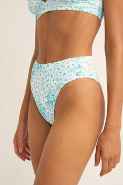 Rhythm Swim Bottoms*Serenity Floral Hi Waist Pant Blue