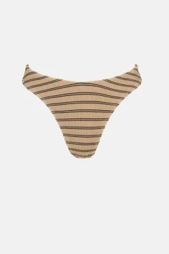 Rhythm Swim Bottoms*Sol Stripe Hi Cut Pant Black