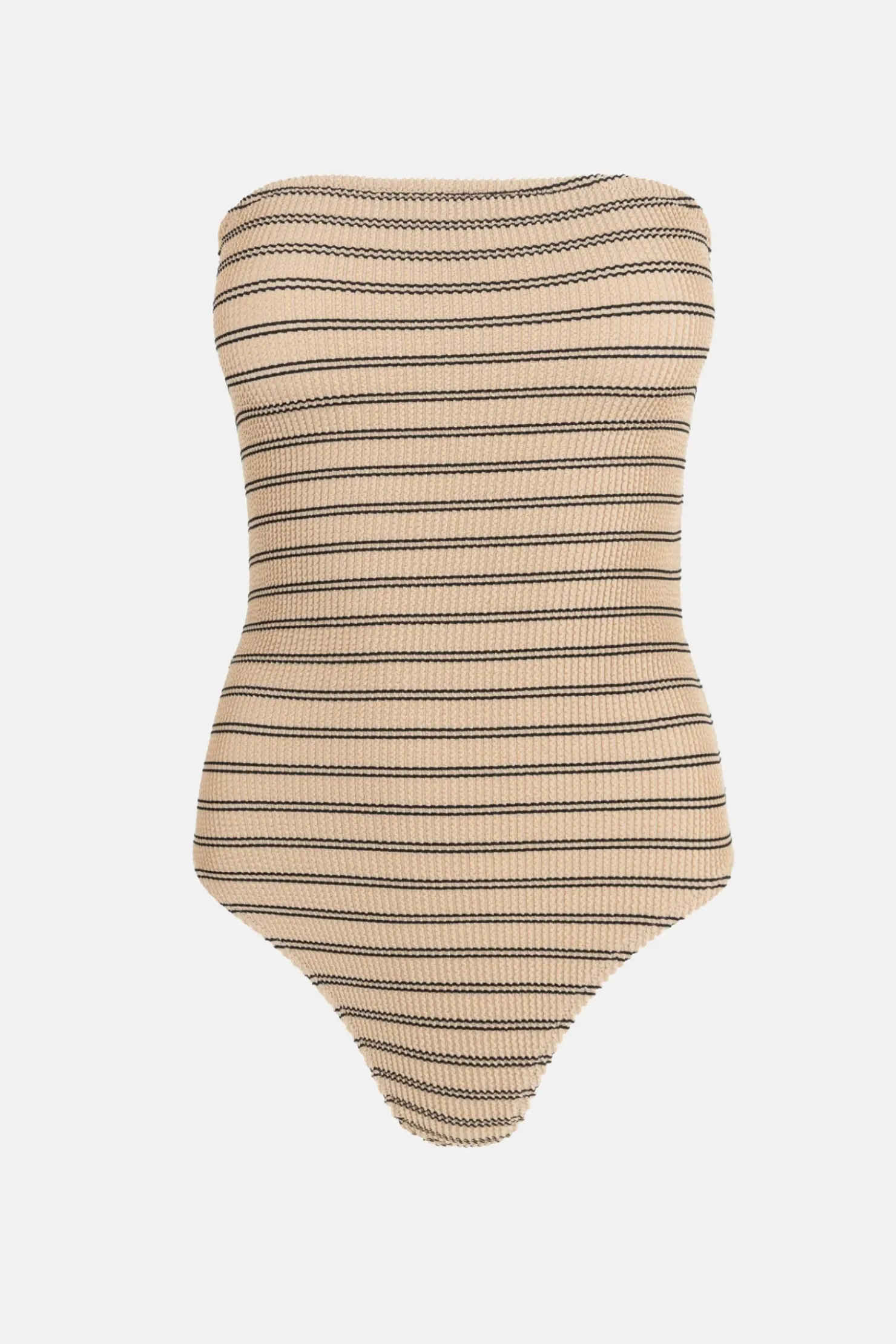 Rhythm One Piece Swim*Sol Stripe Strapless One Piece Black