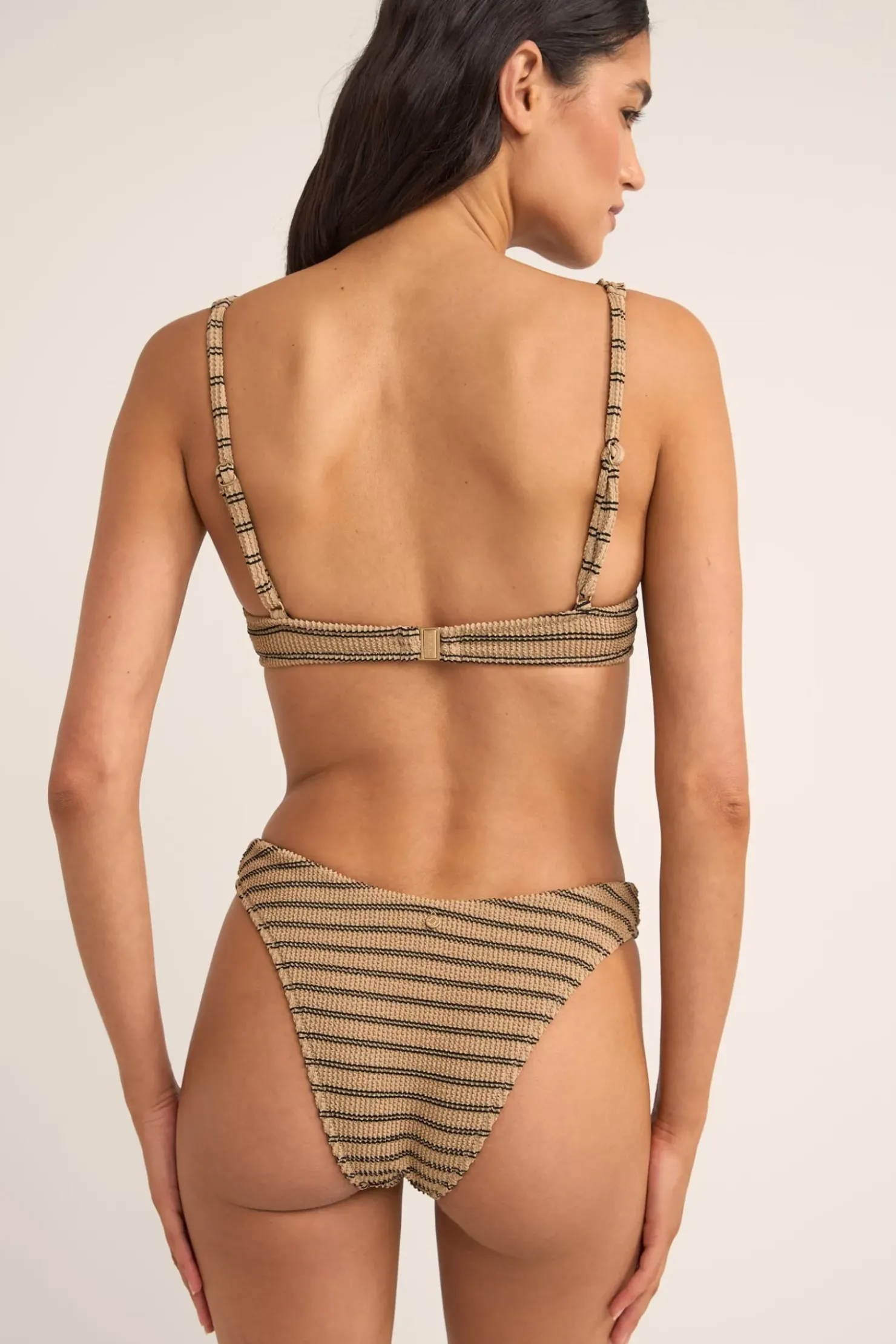 Rhythm Swim Tops*Sol Stripe Underwire Top Black