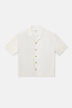 Rhythm Woven Shirts*Stripe Exchange Relaxed Ss Shirt Brown