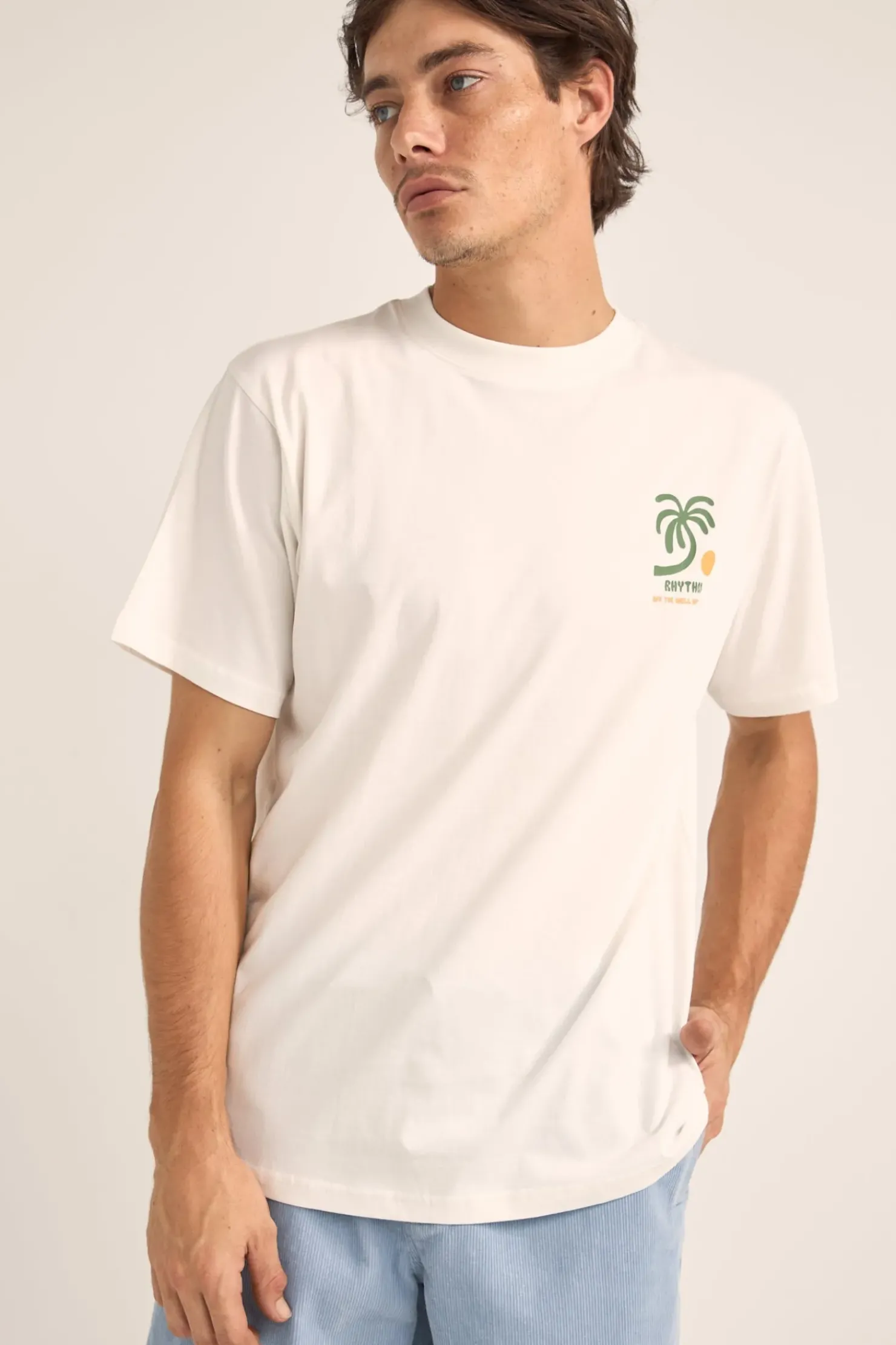 Rhythm T-shirts*Trees Ss T-Shirt Vintage White VintageWhite