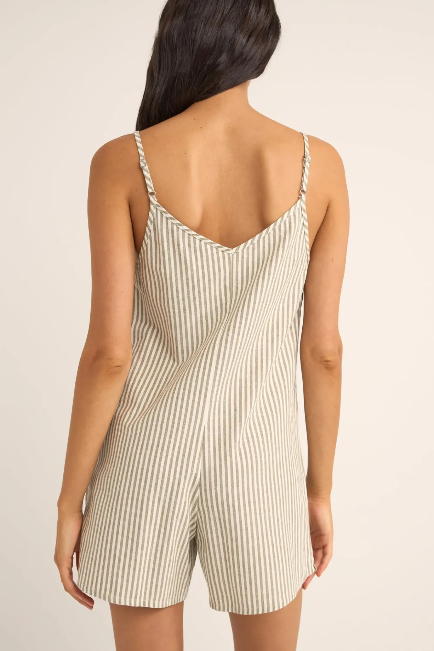 Rhythm Playsuits*Valley Stripe Adjustable Romper Ivy