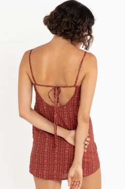 Rhythm Dresses*Vintage Floral Mini Dress Burgundy