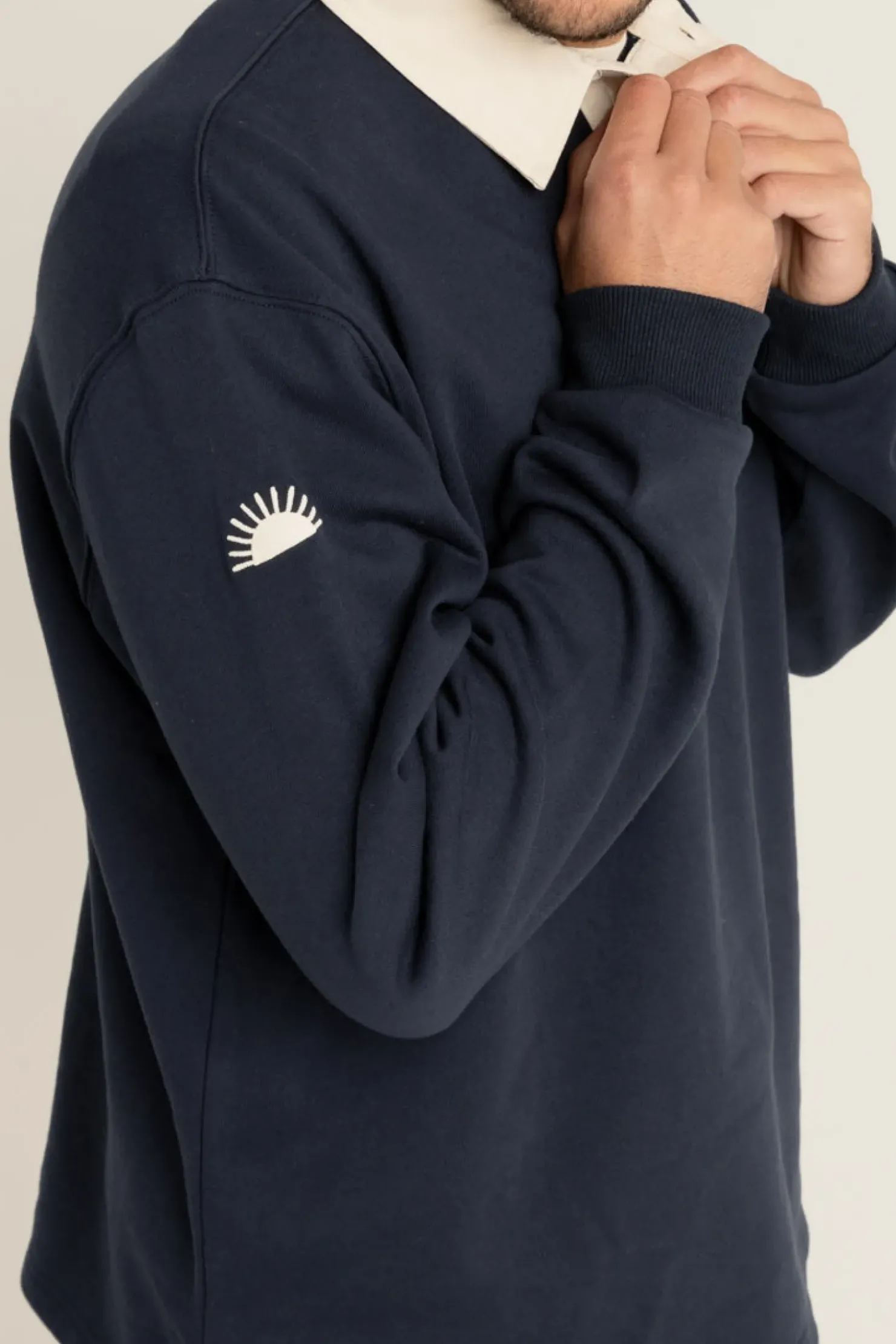 Rhythm Woven Shirts*Vintage Rugby Ls Polo Indigo