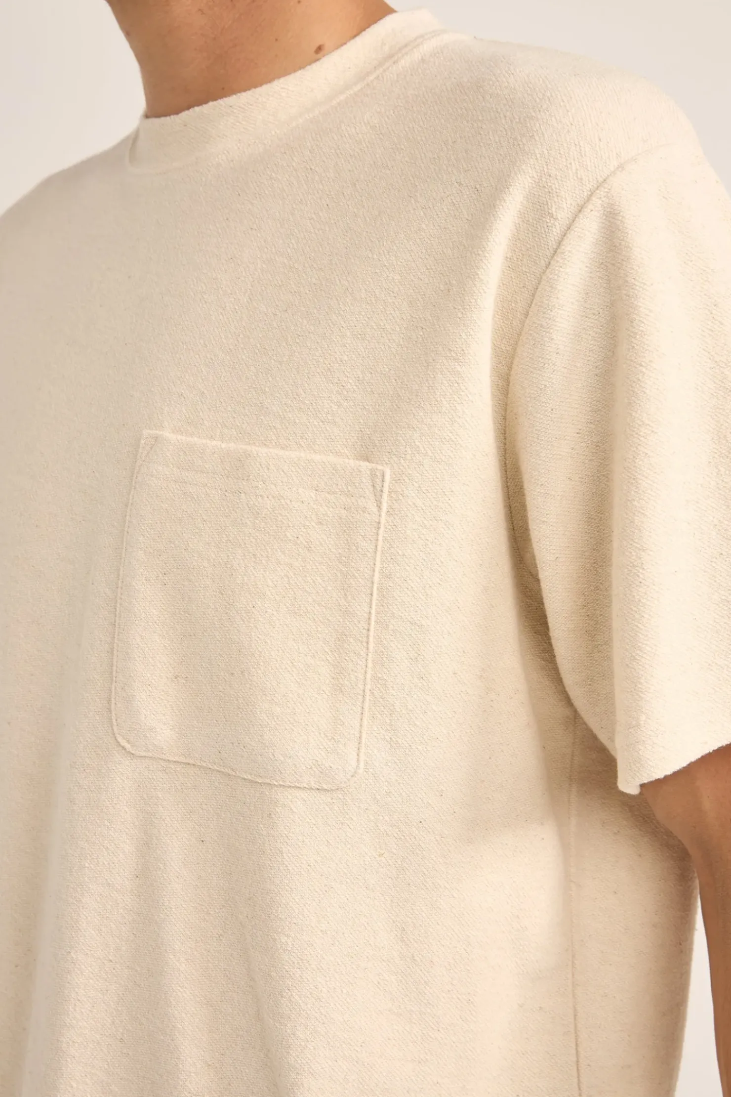 Rhythm Woven Shirts*Vintage Terry SS T-Shirt Natural