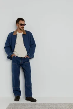 Rhythm Jackets*Washed Denim James Jacket Blue Wash BlueWash